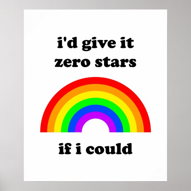 "I'd give it zero stars" poster (Front)