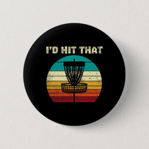 Id Hit That Disc Golf Sket Sunset Retro Golfing Go Button