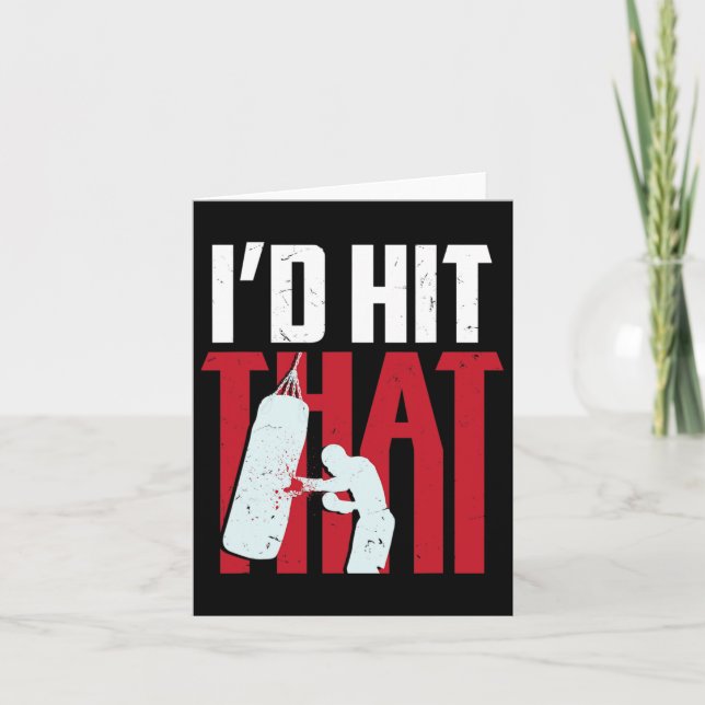 I'd Hit That Funny Boxing Kickboxing Gift  Card (Front)