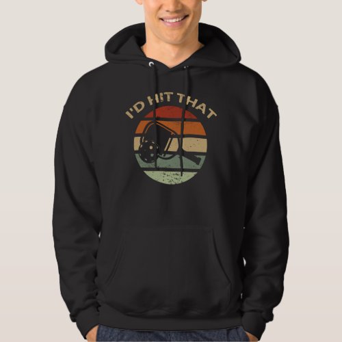 Id Hit That Pickleball Paddle Vintage Retro Hoodie