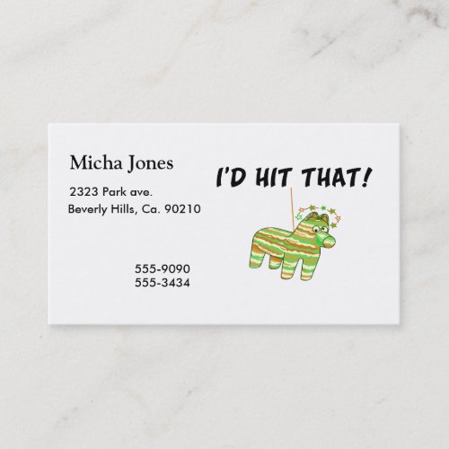 Id Hit That Pinata Business Card