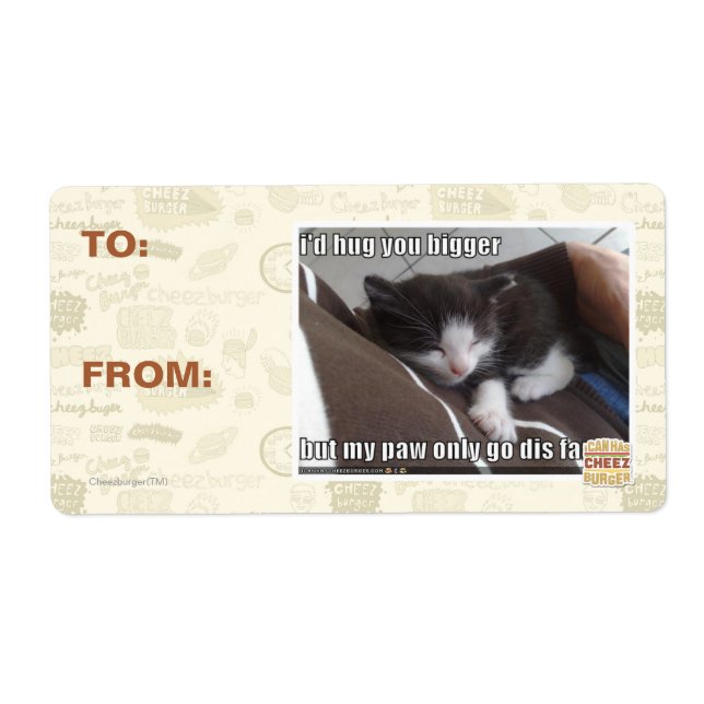 I'd hug you bigger label (Front)