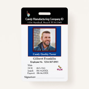 ID Identification Card Employee Photo Custom Badge