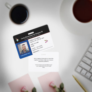 ID Identification Card Employee Photo Custom Badge