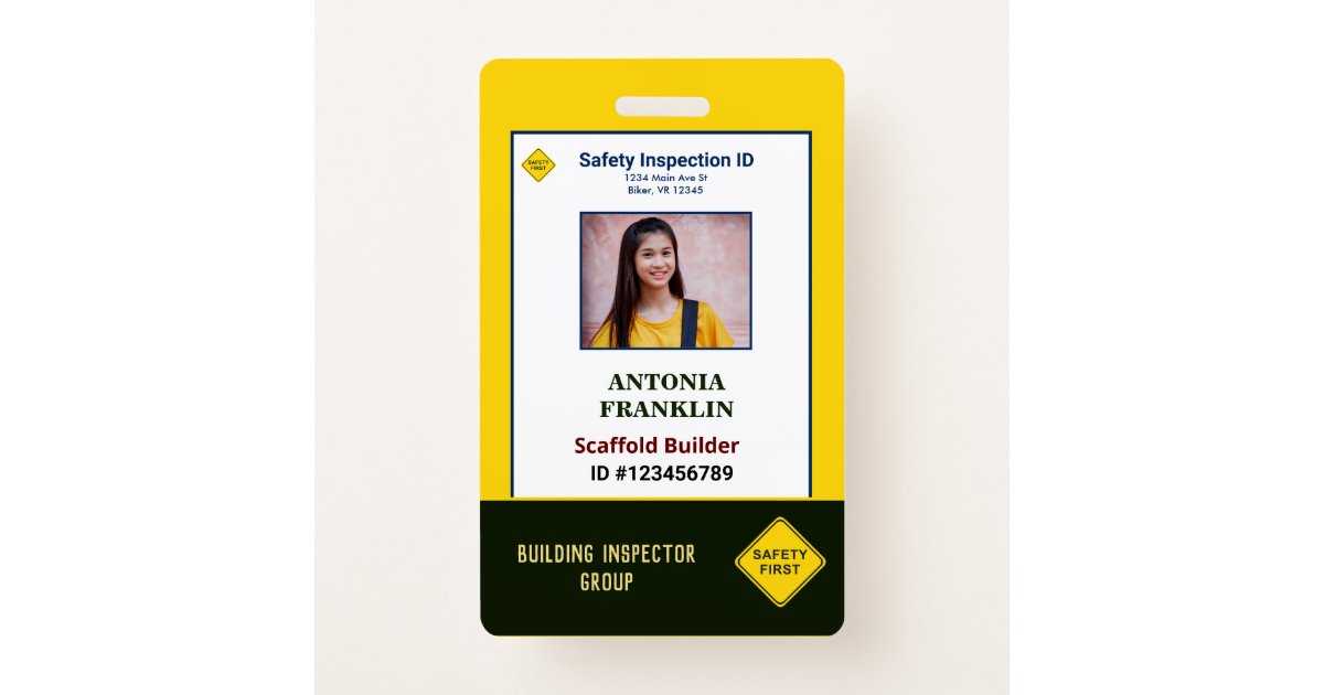 Photo id badge labels