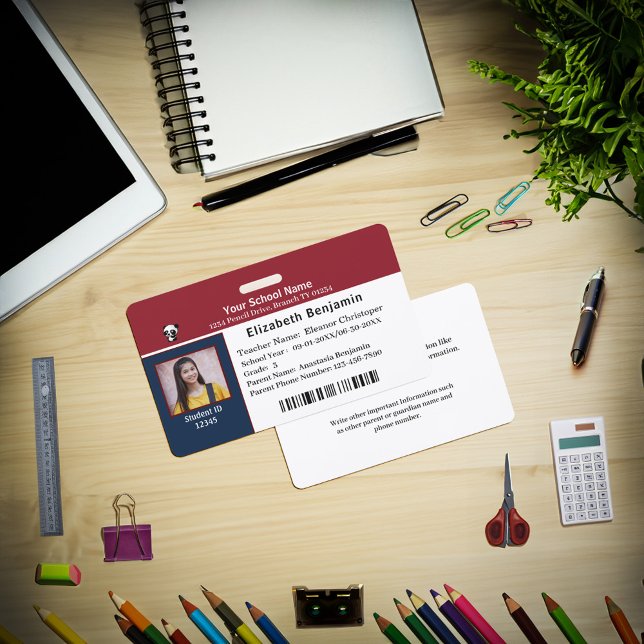 ID Identification Card Student Child Kids School Badge (ID Identification Card Student Child Kids School Badge is great for your child to carry every day. )