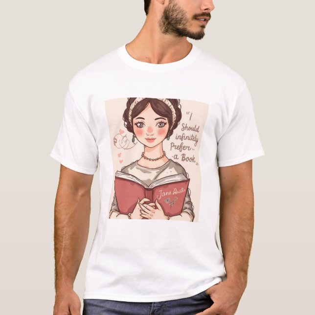 id infinitely prefere a book T-Shirt (Front)