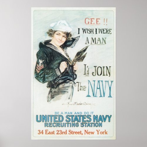 Id Join the Navy Poster