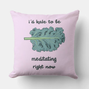 "I'd Kale To Be Meditating Right Now" Floor Pillow