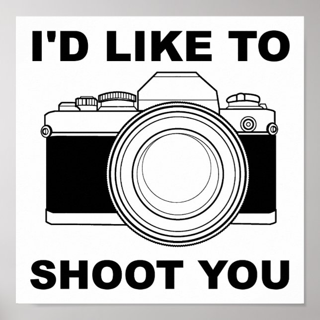 I'd Like to Shoot You Funny Poster (Front)