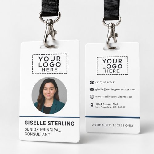 ID Logo Company Photo Name Tag Custom Badge