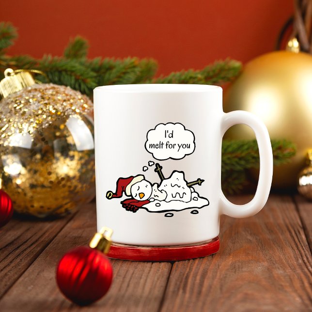 I'd Melt For You! Funny Hand Drawn Snowman  Coffee Mug (Creator Uploaded)
