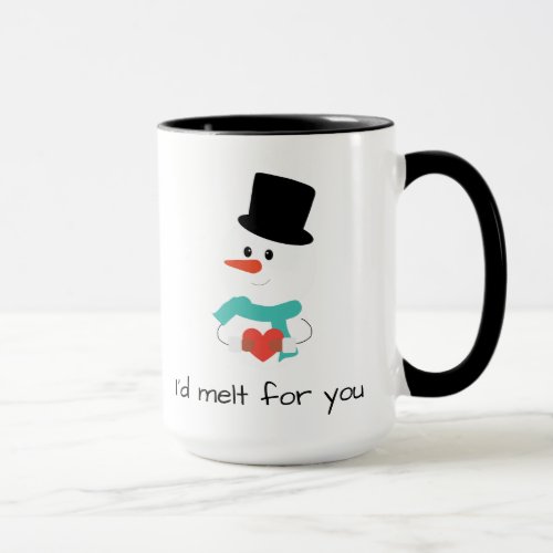 Id melt for you holiday winter snowman mug