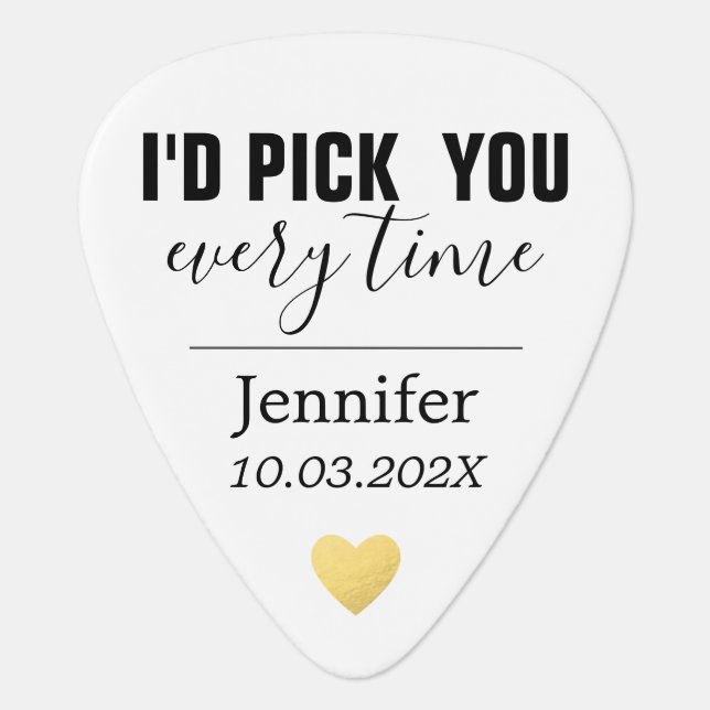 I'd pick you valentine photo (back) gift for him (Front)