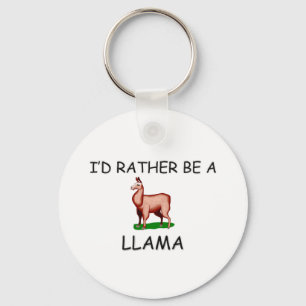 I'd Rather Be A Llama Keychain