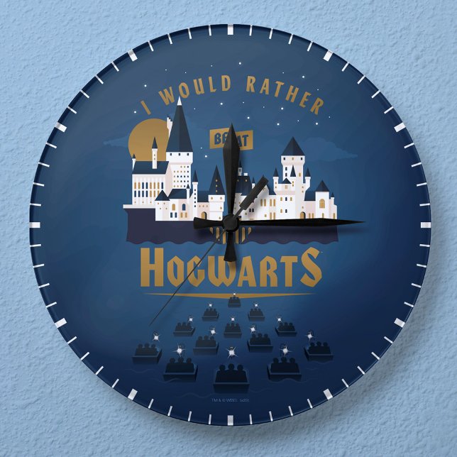 I'd Rather Be At Hogwarts Abstract Round Clock (Creator Uploaded)