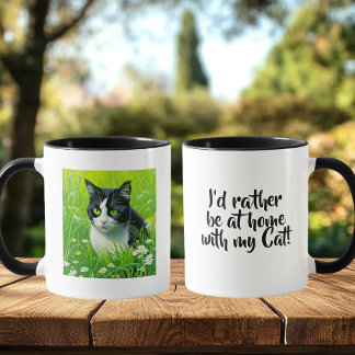 I'd Rather be at Home with my Cat Mug