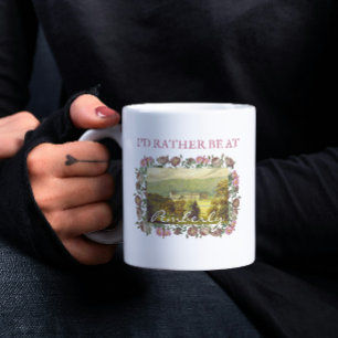 I'd rather be at Pemberly Jane Austen Vintage  Coffee Mug