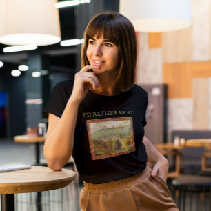 I'd rather be at Pemberly Jane Austen Vintage T-Shirt