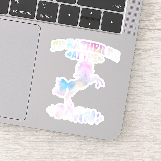 I'd Rather Be At The Barn Sticker (Detail)