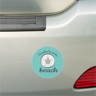 I'd rather be at the beach car magnet
