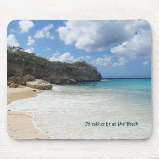 I'd rather be at the Beach (customizable) Mouse Pad