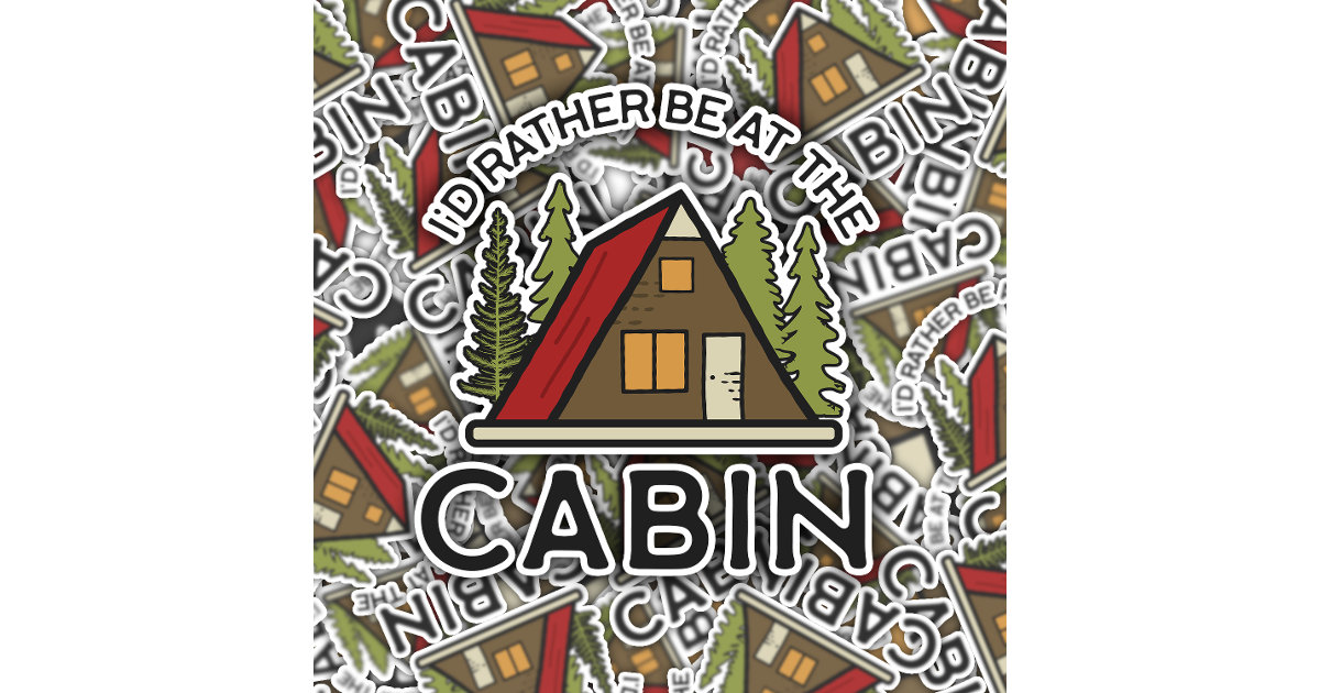 "I'd Rather Be At The Cabin" License Plate Frame – Camping & Hiking Themed Accessory