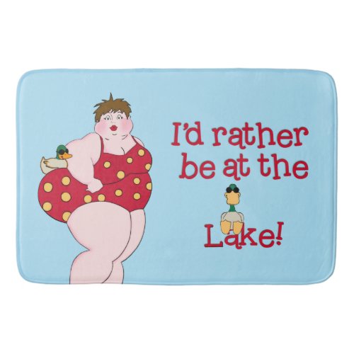 Id Rather Be At The Lake Bathroom Mat