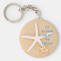 I'd Rather Be... Beach Keychain
