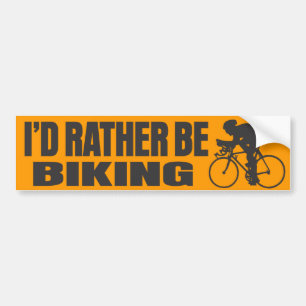 I'd Rather Be Biking Bumper Sticker