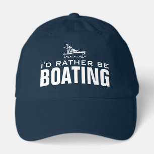 I'd rather be boating navy blue hat for sailor