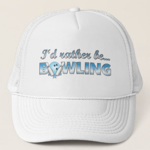 I'd rather be BOWLING (Blue) Trucker Hat