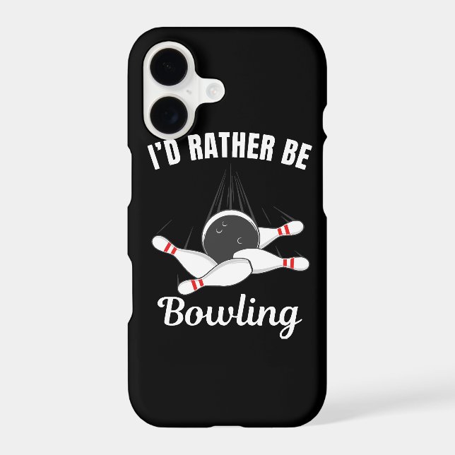 I'd rather be bowling iphone case (Back)