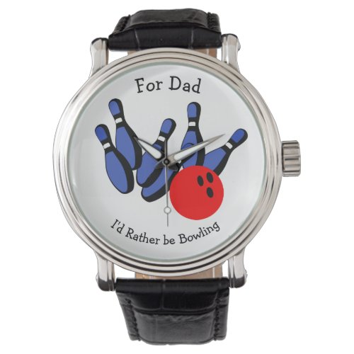 Id Rather be Bowling Personalized Watch