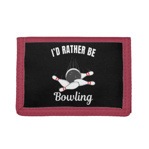 I'd rather be bowling trifold wallet