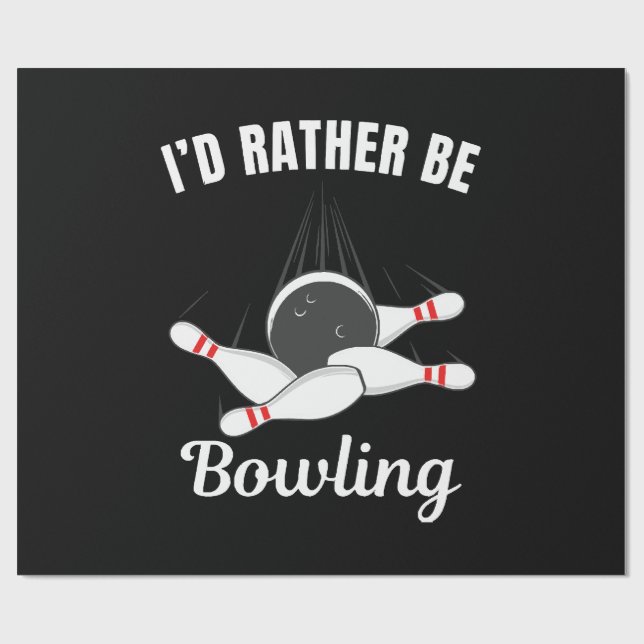 I'd rather be bowling wrapping paper (Flat)