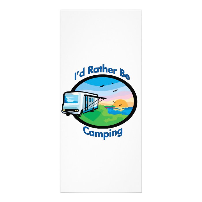 I'd rather be camping rack card template