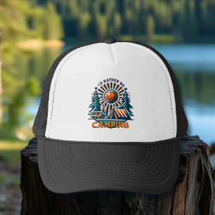 I'd Rather be Camping Vintage Vibes Trucker Hat