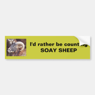 I'd rather be counting SOAY SHEEP Bumper Sticker