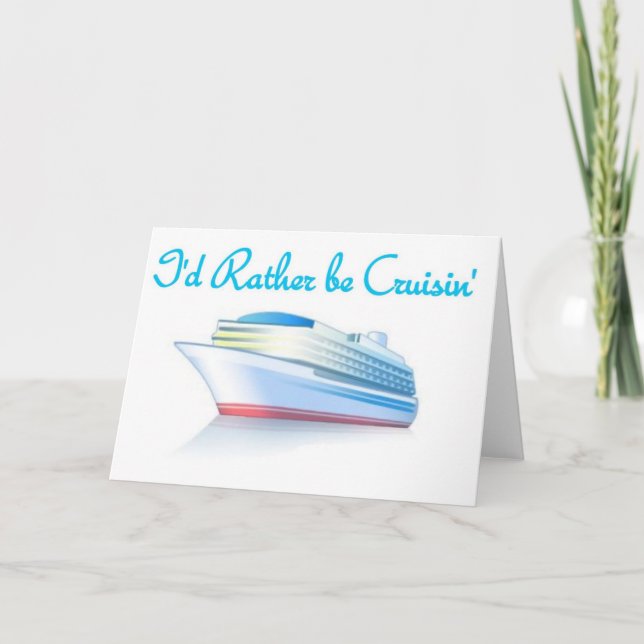 I'd Rather Be Cruisin' Holiday Card (Front)