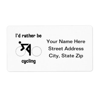 I'd rather be cycling label