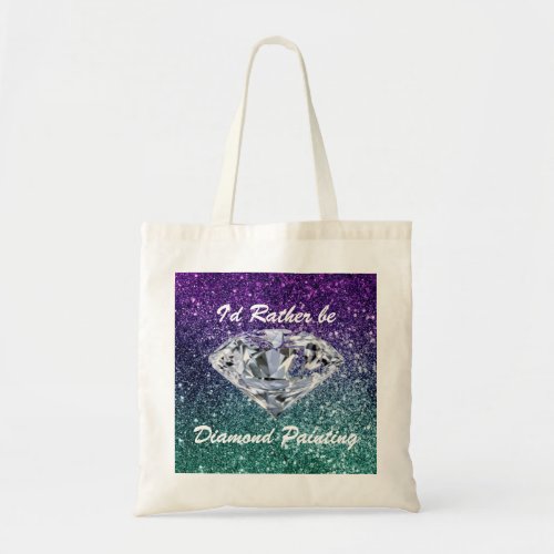 Id Rather Be Diamond Painting Tote Bag