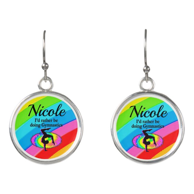 I'D RATHER BE DOING GYMNASTICS EVERY DAY EARRINGS (Front)