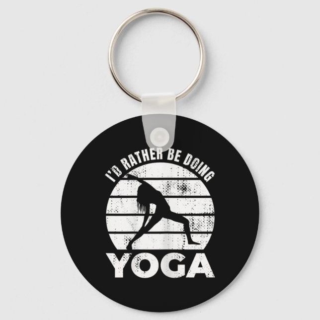 I'd Rather Be Doing Yoga Wellness  Keychain (Front)