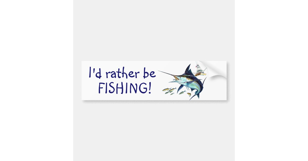 I'd Rather Be Fishing sticker
