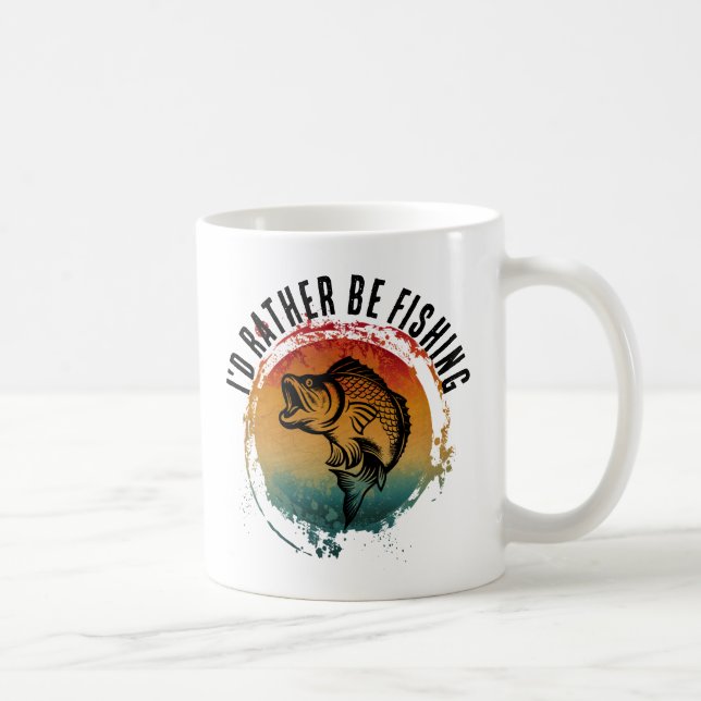 I'D RATHER BE FISHING COFFEE MUG (Right)