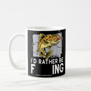 Id Rather Be Fishing Fisher Fisherman Green Jokes Coffee Mug