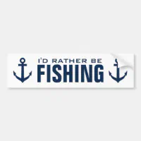 Funny Fishing Bumper Sticker Decal for Fishermen, Zazzle