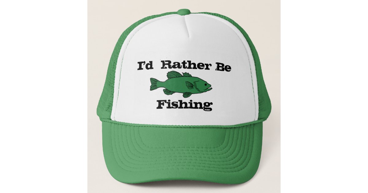 I'd Rather Be Fishing Adjustable Trucker Hat Baseball Cap Men and Women
