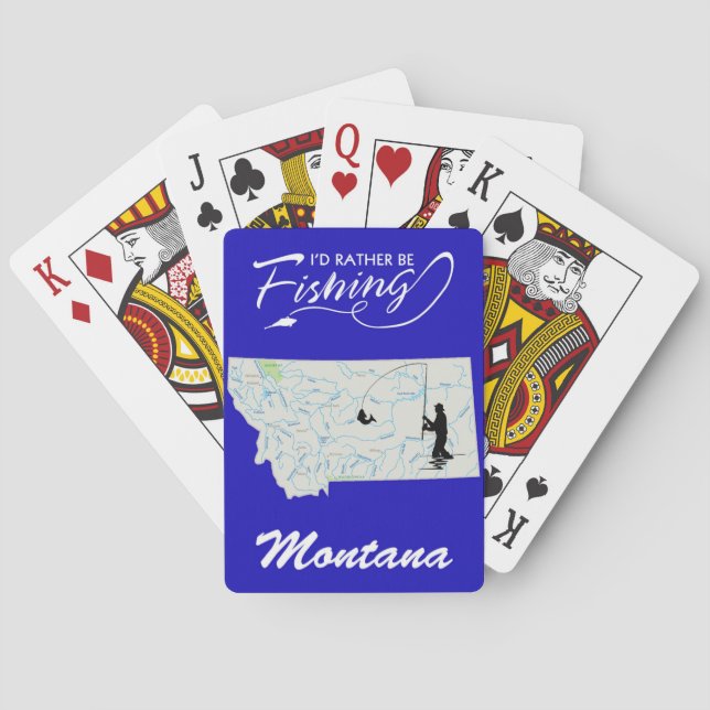 I'd Rather Be Fishing Montan Playing Cards (Back)
